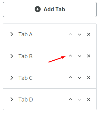 Tabs sorting example