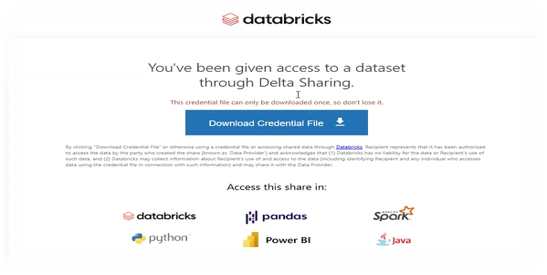 Email containting credentials