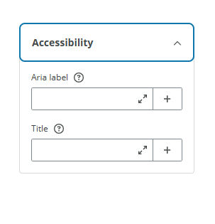 Accessibility panel
