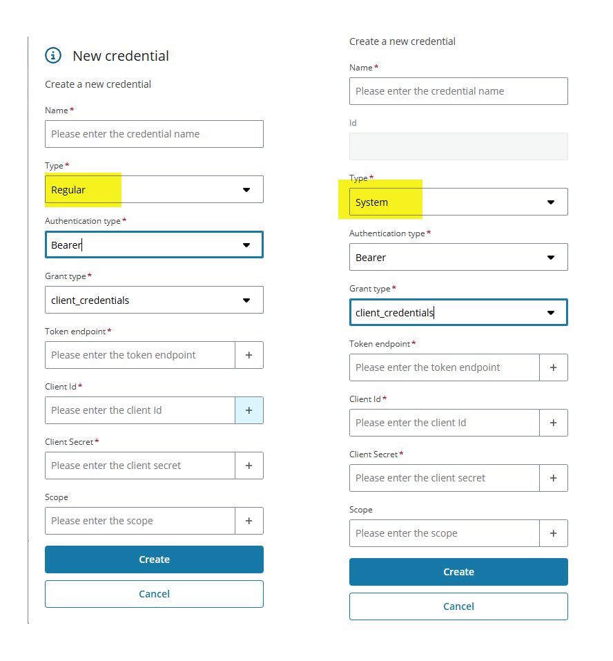 New credential type bearer