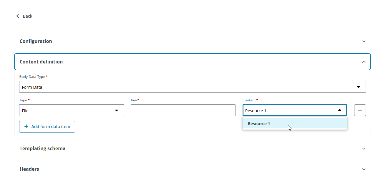 Using downloaded file in another API request