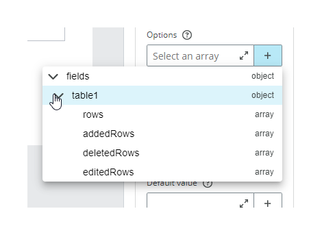 Options field example