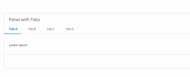 Panel with Tabs example