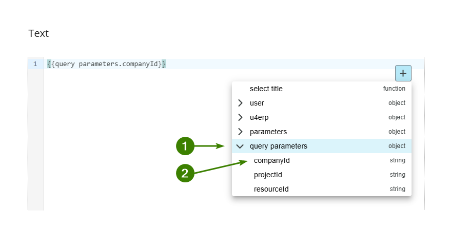 Query parameters templating