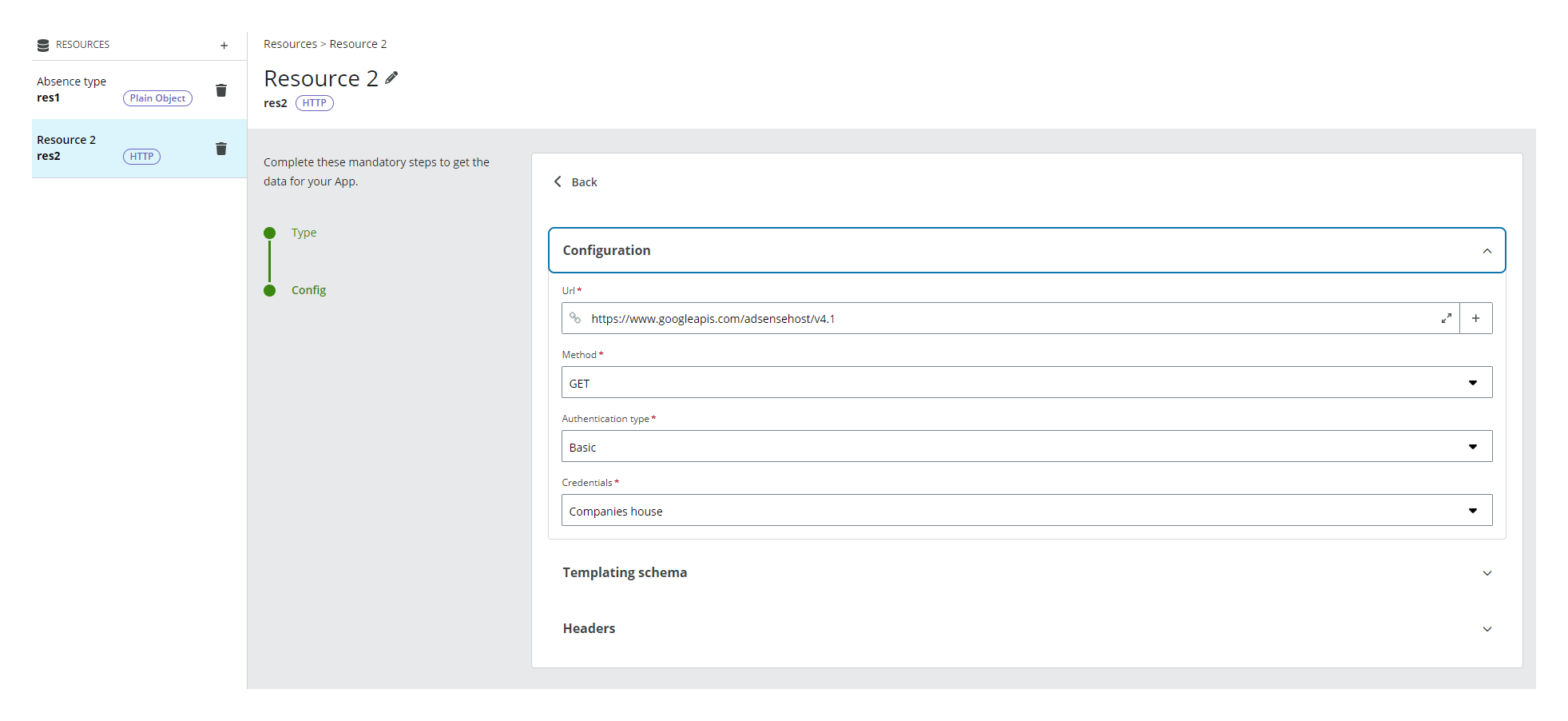 HTTP Resource example