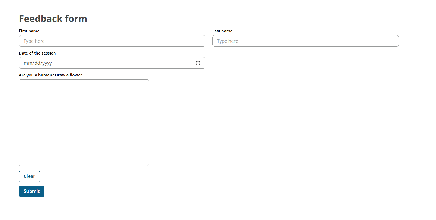 Drawing area component