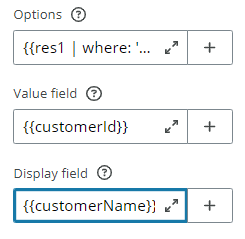 Customer drop-down