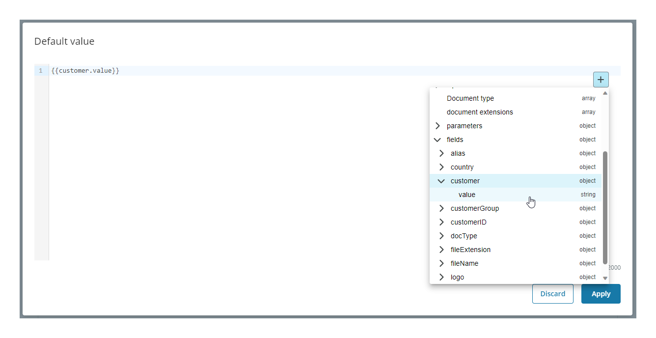 Default value example