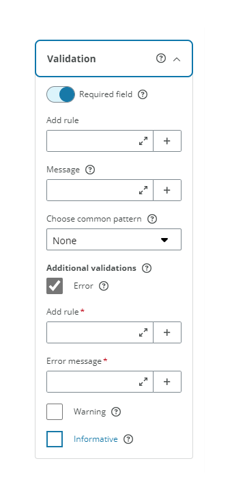 Validation properties