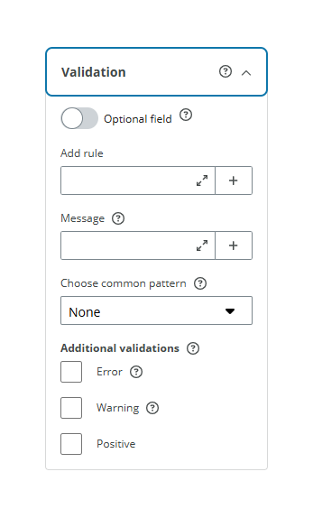 Validation properties