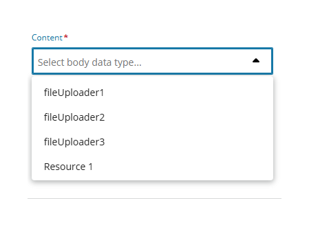 Content dropdown