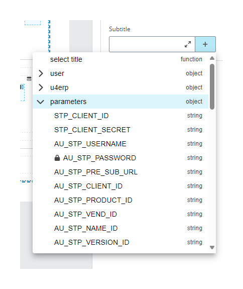 Component property parameters