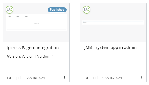 System apps on dashboard