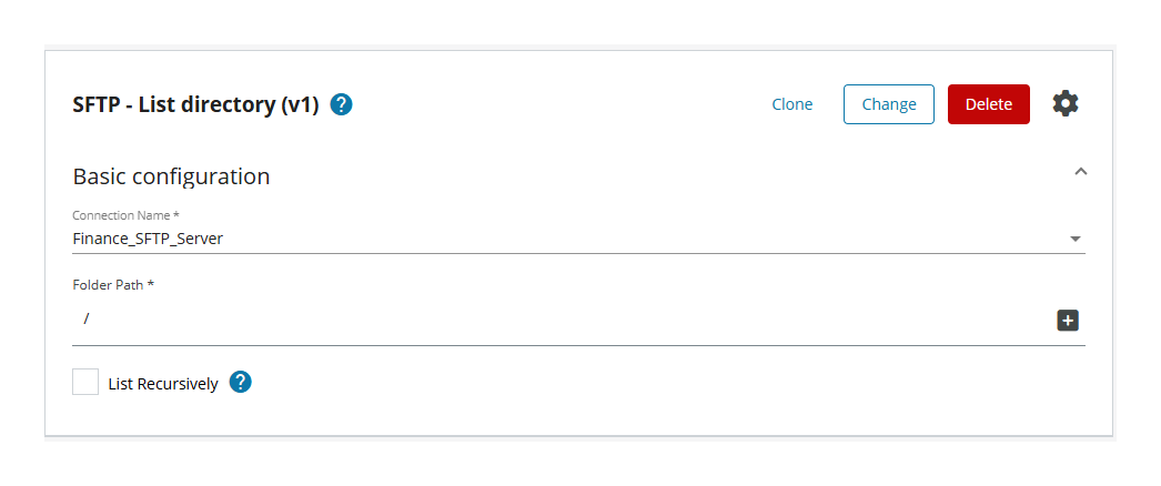 SFTP - List Input