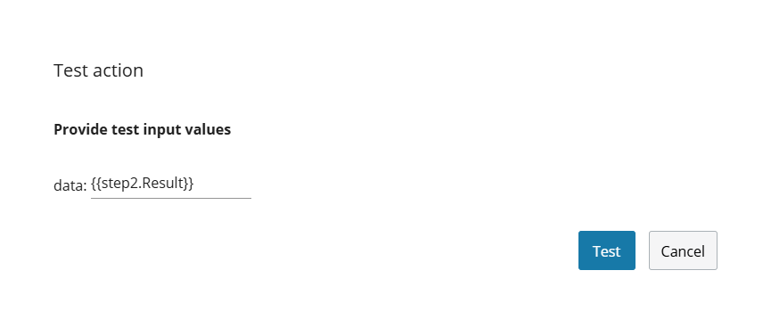 Run Code test action input
