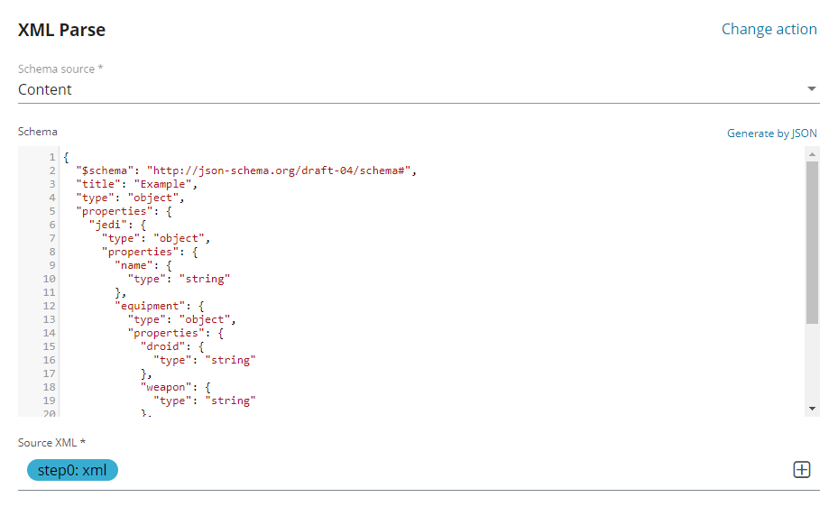 Configuring XML Parse