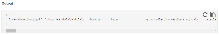 XSLT3 Transformation Output