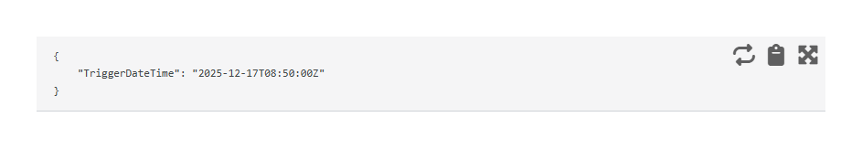 Scheduled event trigger config