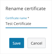 Rename certificate, how to