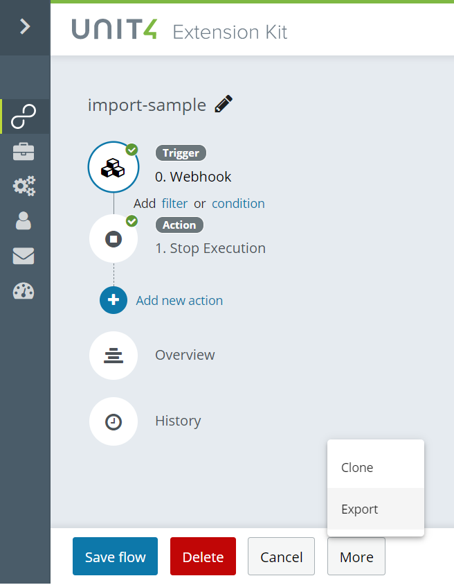 Export flow, how to