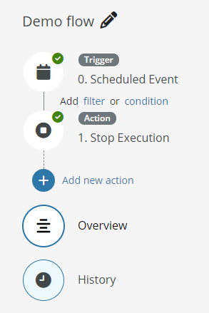 How to access flow history from flow detail